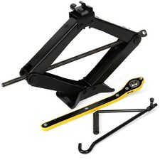 3 Ton Scissor Jack Car Van Wind Up Tyre Lift Chrome Crank Handle Emergency Tool