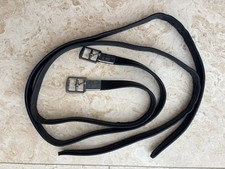 Prestige Italia Prestige Non Stretch Stirrup Leathers Black 135cm