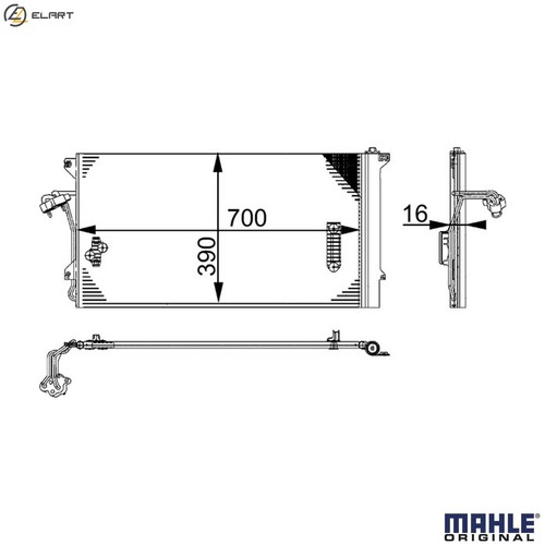 Condenser air conditioning - condenser,