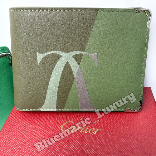 Cartier monogram green - cartier, leather
