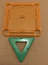 Geomag Spare Parts - Orange Square And Green Triangle Pieces - Genuine