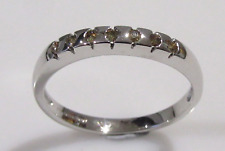 Gold Diamond Ring - Ex QVC 9ct White Gold Cognac Diamond 7 Stone Ring Size Q