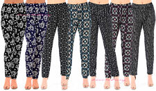 Ladies Summer Trousers Straight Leg Tapered Stretch Elasticated Palazzos UK8-22.