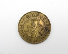 Vintage 1920s/30s 1 Penny Samson Novelty Co. Amusement Arcade Slot Machine Token
