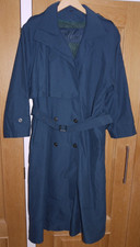 Debenhams, Nuage Micro, Ladies Petrol blue long Trench Coat / Mac - Size 12
