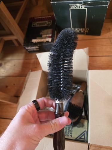 Vintage clothes brush - clothes, wooden