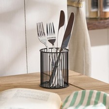 Cutlery Holder Wire Storage Kitchen Organiser Tidy Space Saving Solution Modern