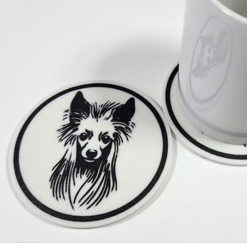 Chinese crested dog drinks - chinese,