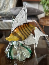Stunning Vintage 1950s Murano Glass Fish Vase By Alfredo Barbini - Small Repair