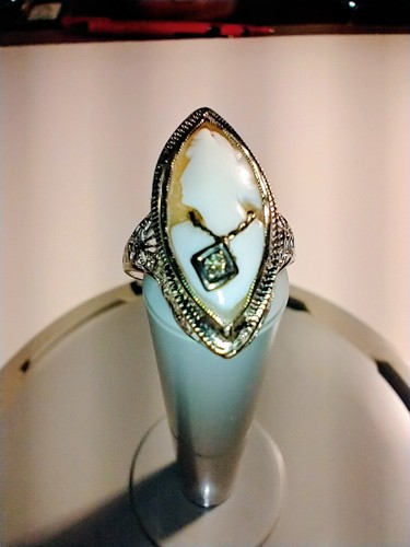 Antique 1920s art deco 14k - art,