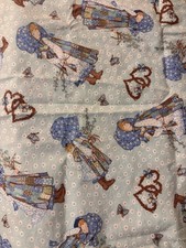 VTG  Holly Hobbie Patchwork Grapevine Pillowcase Double Sided 70s 80s