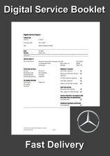 Mercedes Benz Digital Service Booklet History DSB - Emailed To You
