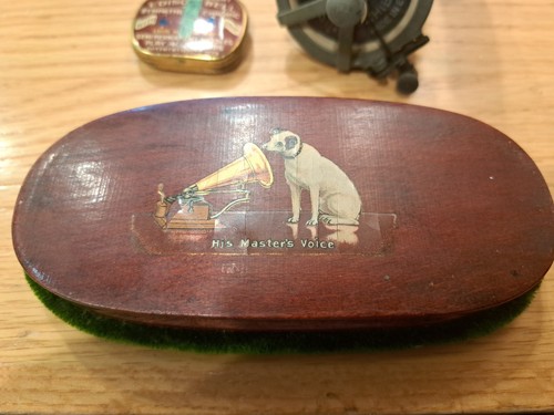Oval vintage hmv gramophone - oval,
