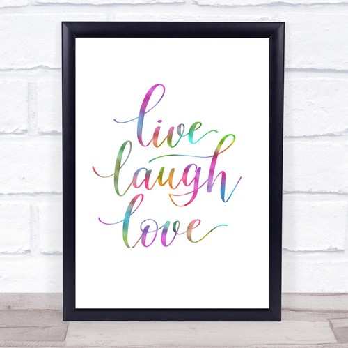 Live laugh love rainbow quote - laugh,