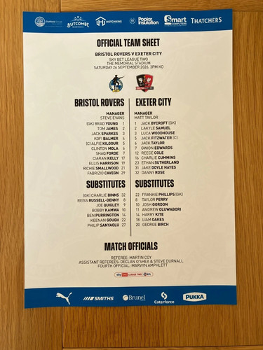 Bristol rovers exeter city - v,