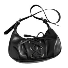 Stylish PU Bows Detail Shoulder Bag For Women Adjustable Crossbody Everyday Use