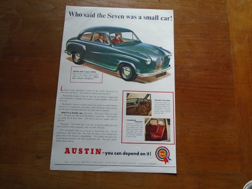 Vintage advert austin - advert:,