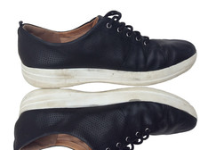 Fit Flop Women Shoes Size 8 UK flat Black Leather Lace up Casual Smart