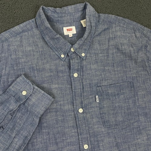 Levi shirt mens 3xlt blue - shirt,