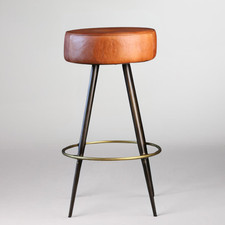 Crompton Bar Stool Tan Round