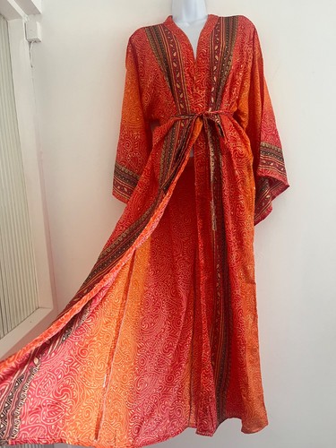 Kimono gown robe silk long - kimono,