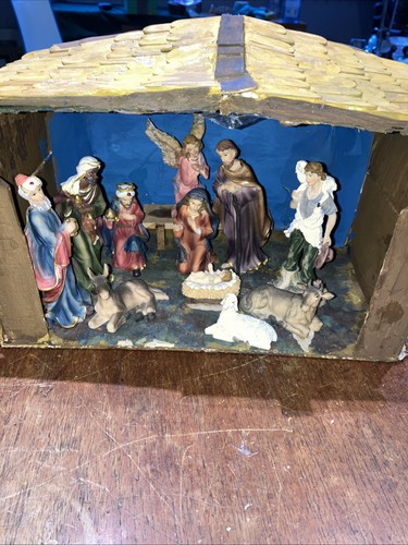 Vintage christmas nativity - vintage,