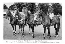 POLO Team Roehampton Cup Winners Friar Park Original Vintage Print 1952