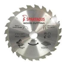 Spartacus Wood Cutting Saw Blade 216 mm x 24 Teeth x 30mm Fits Dewalt DCS777