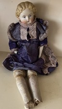 Antique Alt Beck Gottschalk Doll Parian Style, Bisque Shoulderhead