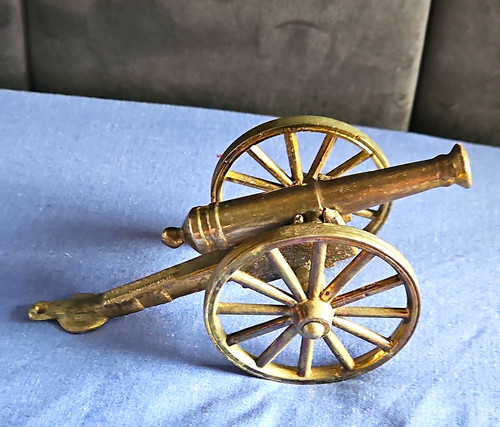 Brass miniature cannon - miniature, model