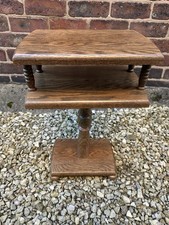 Vintage Solid Oak Two-Tier