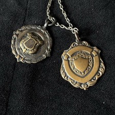 Two Vintage 1960s Sports Medals On Chain