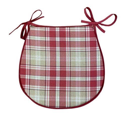 Highland check red shaped - check, d-shaped