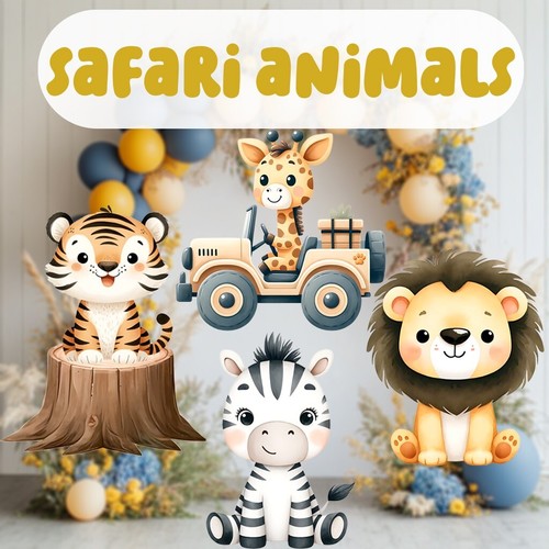Safari animals props jungle - props,,
