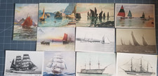 10 vintage postcards Sailing Ships