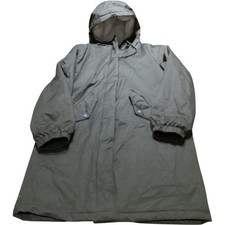 New Look Women's Parka Coat Size 8 Green Fur Lined Hooded Winter knee Length