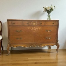 Wide large burr walnut chest