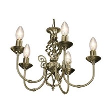 5 Light Antique Brass Classic
