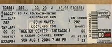 JOHN MAYER FULL UNUSED TICKET