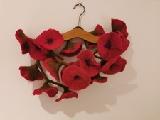 Felted Poppy Scarf, Shawl