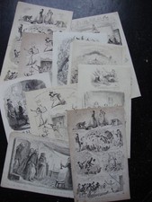 9 medium Cruikshank prints