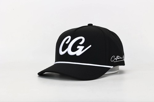 Golf hat black roped - golf,