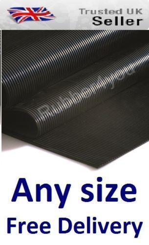 Ribbed rubber matting 2m - rubber, 1.2m