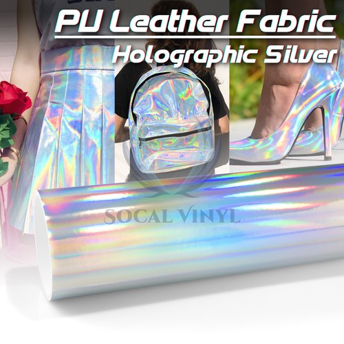 Fabric holographic silver - fabric,