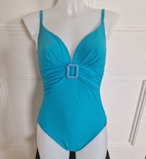Maryan Mehlhorn aqua blue swimsuit Size 12 B