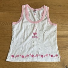 Miffy George Women’s Size 14 Vest Top Pink And White Kidcore Y2K Vintage