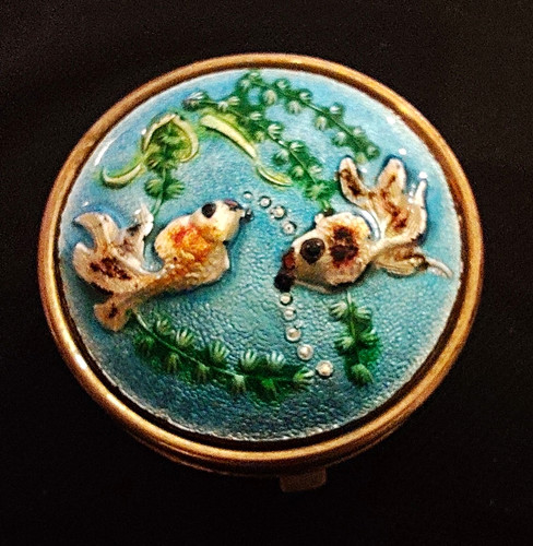 Vintage enamel goldfish - vintage,