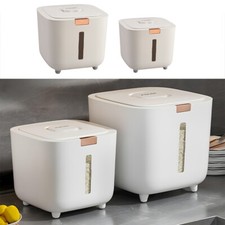 5-10KG Kitchen Rice Dispenser Container Cereal Box Dry Food Grain Storage w/Lid