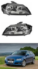 AUDI A3 2008 - 2012 FRONT HEAD LIGHT HEADLIGHTS PAIR LEFT & RIGHT NEW OEM SPEC 