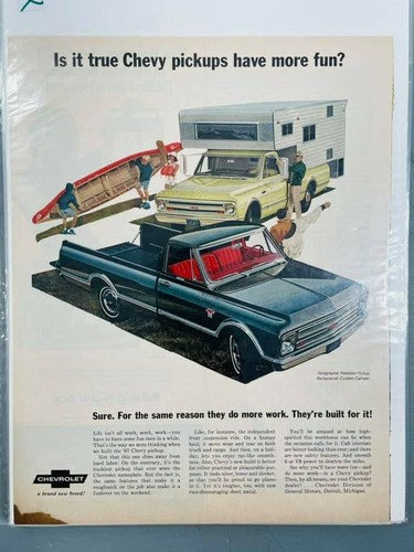 Chevrolet pickup camper - chevrolet, & 